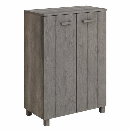 Armoire à chaussures en bois gris