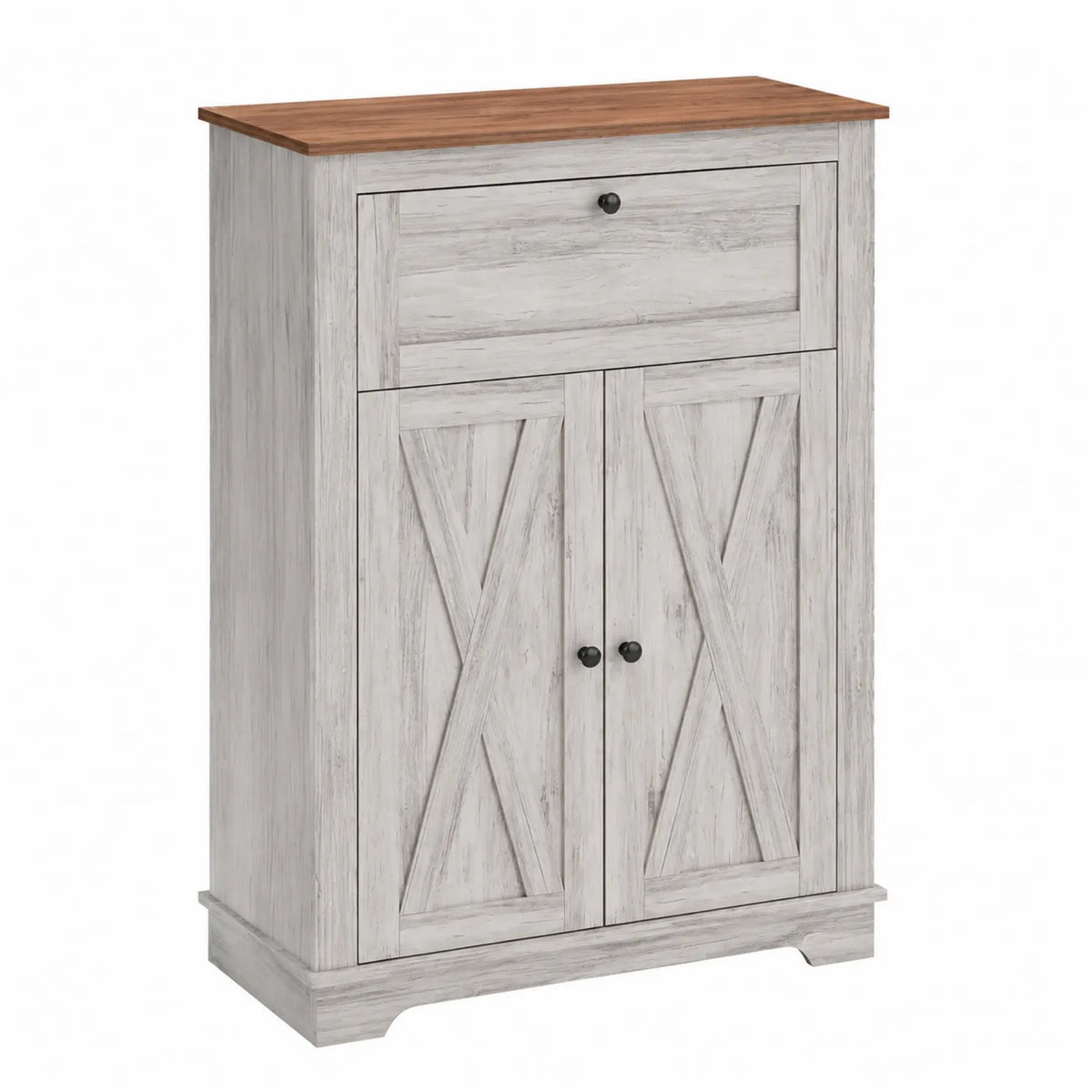 Buffet en bois avec tiroir et portes 122x79x40 cm