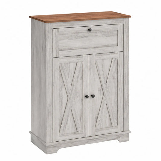Buffet en bois avec tiroir et portes 122x79x40 cm